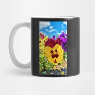 Yellow Viola Flower Mug